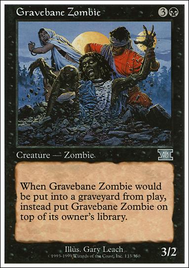 Magic the Gathering: 6th Edition (Base Set) card 133 Gravebane Zombie