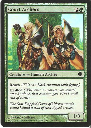 Magic the Gathering: Shards of Alara (Base Set) card 126-B Court Archers (Foil)