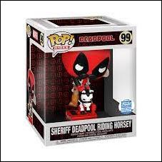 POP! Rides figure 99 Sheriff Deadpool riding Horsey
