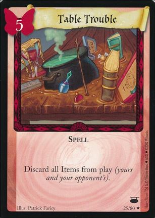 Harry Potter: Diagon Alley (Base Set) card 25 Table Trouble