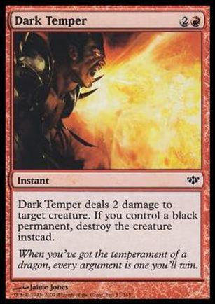 Magic the Gathering: Conflux (Base Set) card 61-B Dark Temper (Foil)