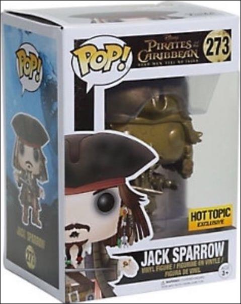 POP! Disney figure 273-B Jack Sparrow (Gold) Hot Topic