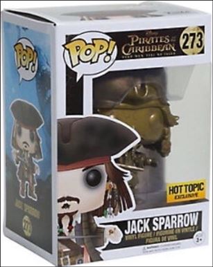 POP! Disney figure 273-B Jack Sparrow (Gold) Hot Topic
