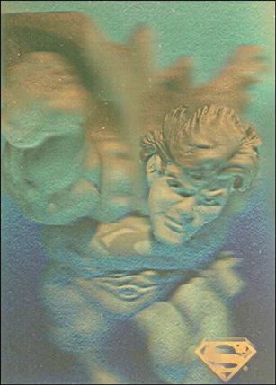 Superman Holo Series (Gold Hologram Parallel Base Set) card 49 The Hero Confirmed 