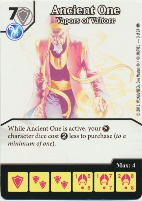 Marvel Dice Masters Doctor Strange card 3 Ancient One: Vapors of Valtorr