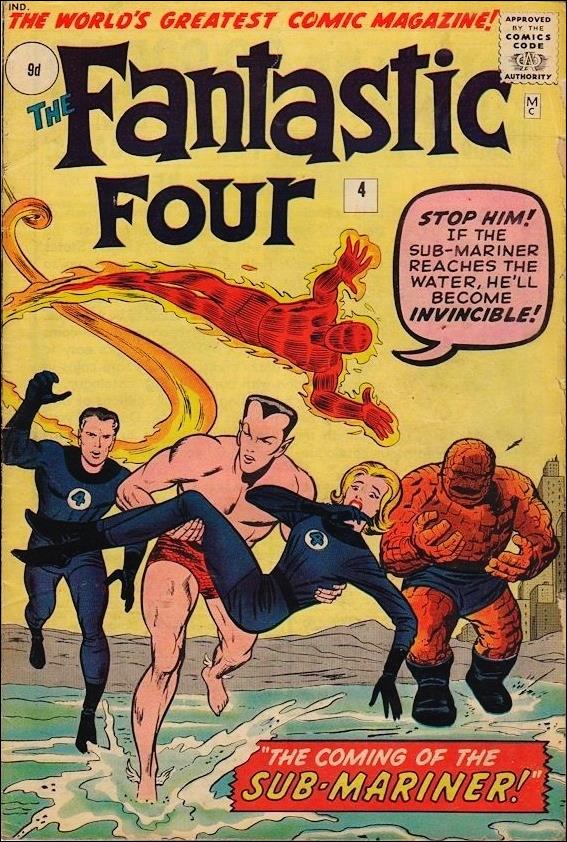 Fantastic Four (1961) issue 4-B UK Price Cover