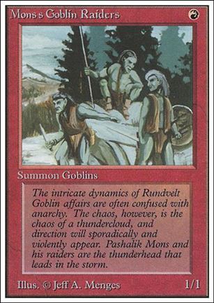 Magic the Gathering: Unlimited (Base Set) card 165 Mons's Goblin Raiders