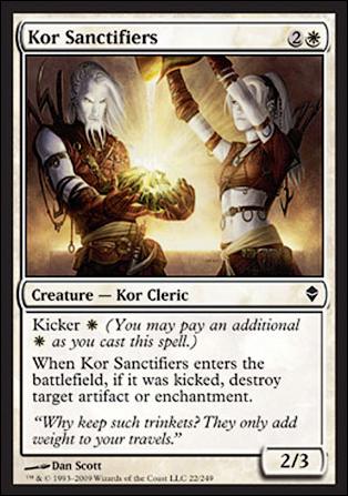 Magic The Gathering: Zendikar (Base Set) card 22 Kor Sanctifiers