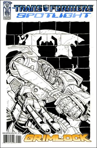 Transformers Spotlight issue nn14-B Grimlock - Marcelo Matere Black & White Cover