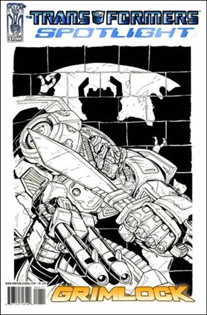 Transformers Spotlight issue nn14-B Grimlock - Marcelo Matere Black & White Cover