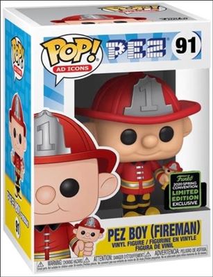 POP! Ad Icons figure 91-B Pez Boy (Fireman) Spring Convention Exclusive