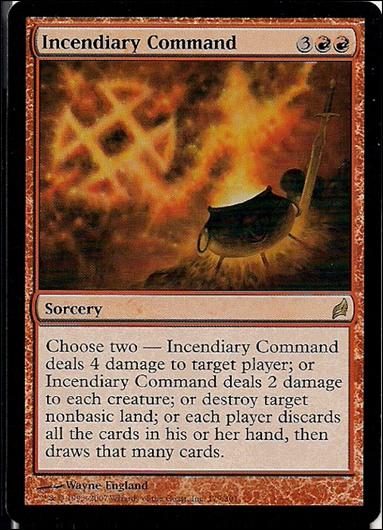Magic the Gathering: Lorwyn (Base Set) card 179 Incendiary Command