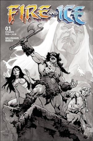 Fire and Ice issue 1-I Mahmud Asrar 1:15 B&W Cover