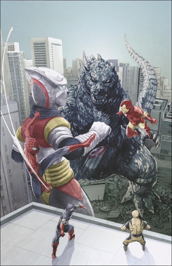 Godzilla vs. Avengers issue 1-I Mitsuhiro Arita Virgin 1:100 Cover