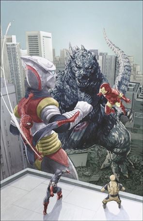 Godzilla vs. Avengers issue 1-I Mitsuhiro Arita Virgin 1:100 Cover