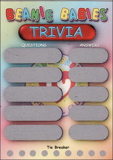 Beanie Babies Series 2 (Base Set) card Trivia Card Trivia Card