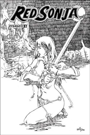 Red Sonja (2017) issue 5-H Mel Rubi B&W Cover