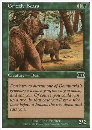 Magic the Gathering: 6th Edition (Base Set) card 236 Grizzly Bears