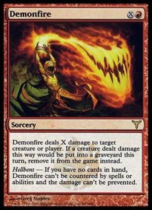 Magic the Gathering: Dissension (Base Set) card 60 Demonfire