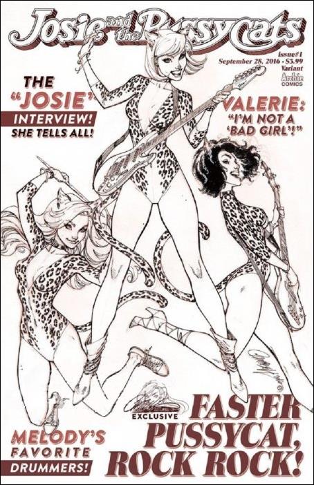 Josie and the Pussycats  issue 1-L J. Scott Campbell jscottcampbell.com Sketch Cover