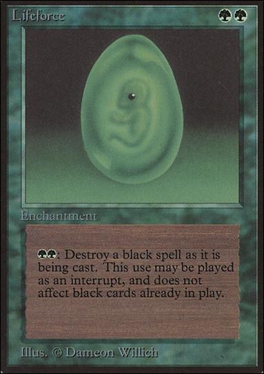 Magic the Gathering: Limited Edition Beta (Base Set) card 207 Lifeforce