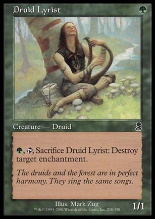 Magic the Gathering: Odyssey (Base Set) card 238 Druid Lyrist