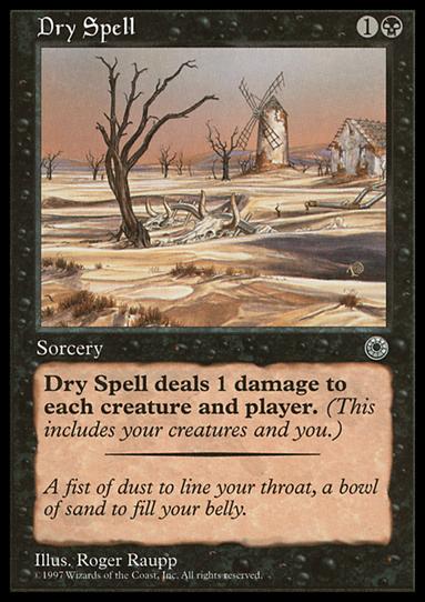 Magic the Gathering: Portal (Base Set) card 90 Dry Spell