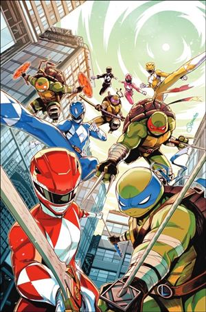 Mighty Morphin Power Rangers / Teenage Mutant Ninja Turtles III issue 1-E Alessio Zonno Foil Virgin Cover