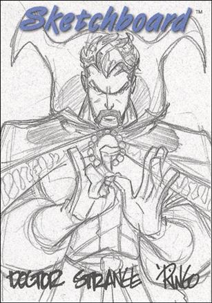 Marvel Creators Collection '98 (Sketchboard Subset) card 19-D Doctor Strange (White)