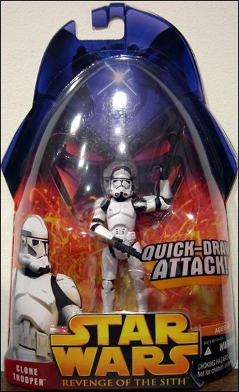 Star Wars: Revenge of the Sith 3 3/4" Basic Action Figures figure 6 Clone Trooper (Quick Draw Action)  - White Armor
