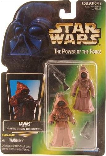Star Wars: The Power of the Force 2 3 3/4" Basic Action Figures figure 22-C Jawas (Green Card)