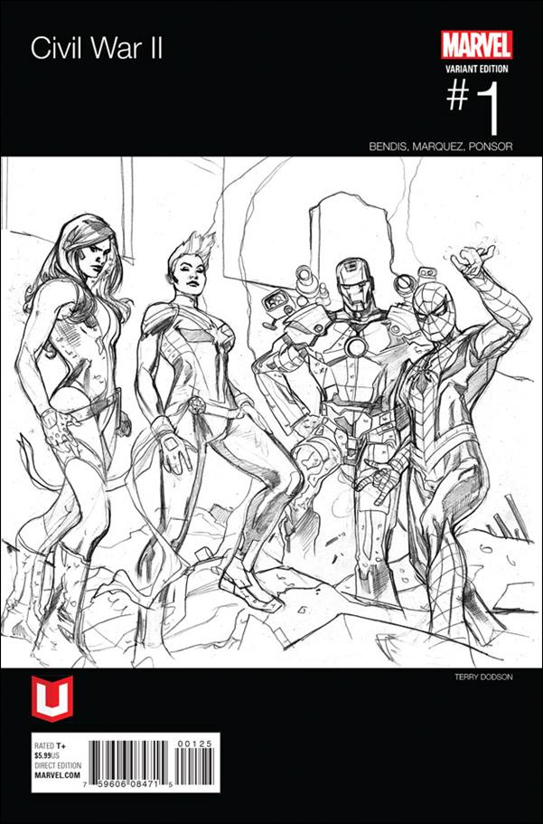 Civil War II issue 1-TF Terry Dodson Danvers Hip Hop Marvel Unlimitd Cover