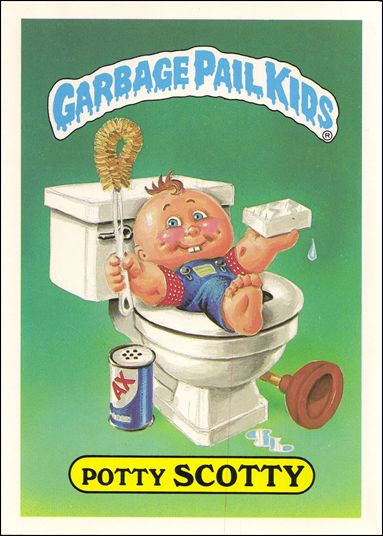 Garbage Pail Kids 1st Series Kids Giant Stickers (Base Set) card 14 Potty Scotty