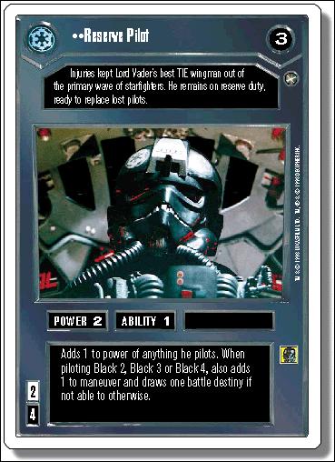 Star Wars: A New Hope Revised (Base Set) card 27 Reserve Pilot