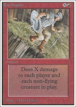 Magic the Gathering: Unlimited (Base Set) card 147 Earthquake