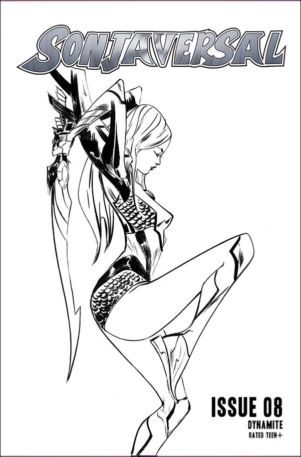 Sonjaversal issue 8-J Jae Lee 1:15 Black & White Cover
