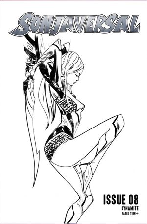 Sonjaversal issue 8-J Jae Lee 1:15 Black & White Cover