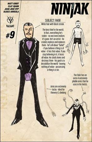 Ninjak (2015) issue 9-D Matt Kindt 1:10 Character Design Cover