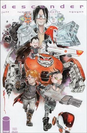 Descender issue 28-B Dustin Nguyen White Cover