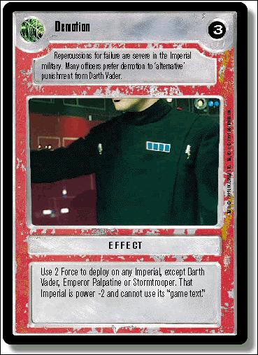Star Wars: Premiere Limited (Base Set) card 208 Demotion