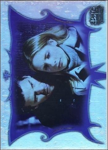Buffy the Vampire Slayer: Connections (Parallel Foil Base Set) card BC-17 Angel + Buffy: Comforting Connection