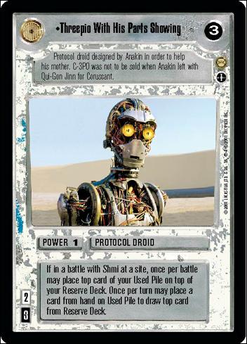 Star Wars: Tatooine Limited (Base Set) card 58 Threepio With His Parts Showing (Alternate Image)