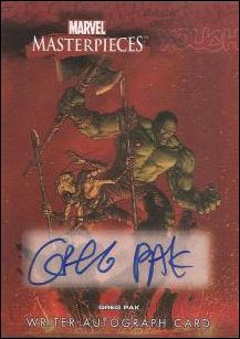 2008 Marvel Masterpieces: Series 3 (Writer Autograph Subset) card GP Greg Pak