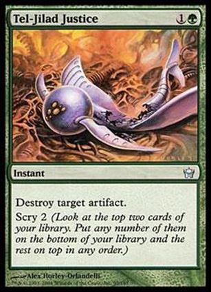 Magic the Gathering: Fifth Dawn (Base Set) card 95 Tel-Jilad Justice