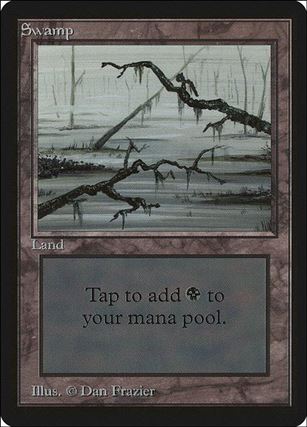 Magic the Gathering: Limited Edition Beta (Base Set) card 290-C Swamp