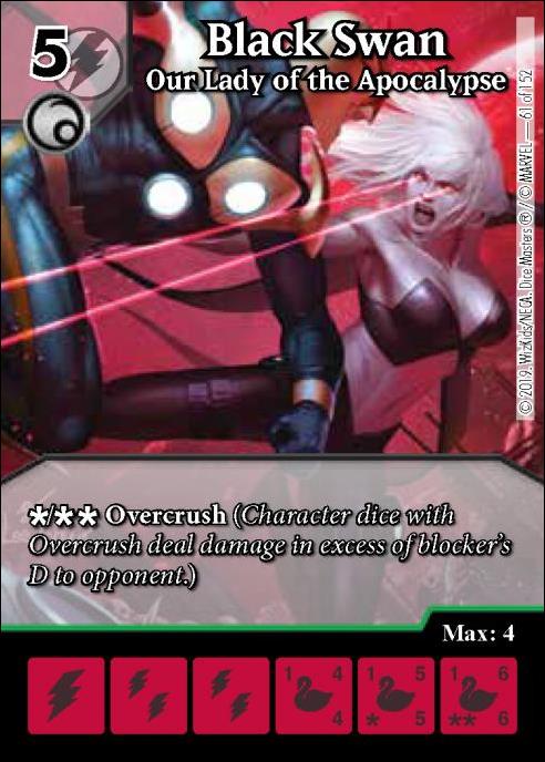 Marvel Dice Masters  Avengers Infinity Gauntlet card 61 Black Swan: Our Lady of the Apocalypse