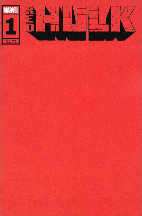 Red Hulk (2025) issue 1-E Red Blank/Sketch Cover