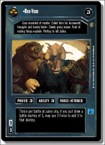 Star Wars: Jabba's Palace Limited (Base Set) card 29 Ree-Yees