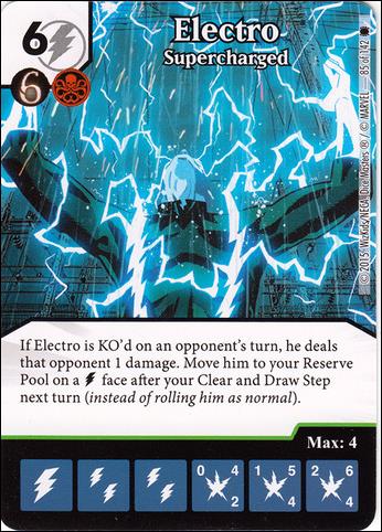 Marvel Dice Masters Amazing Spider-Man card 85 Electro: Supercharged