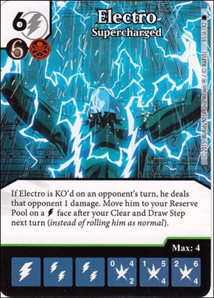 Marvel Dice Masters Amazing Spider-Man card 85 Electro: Supercharged